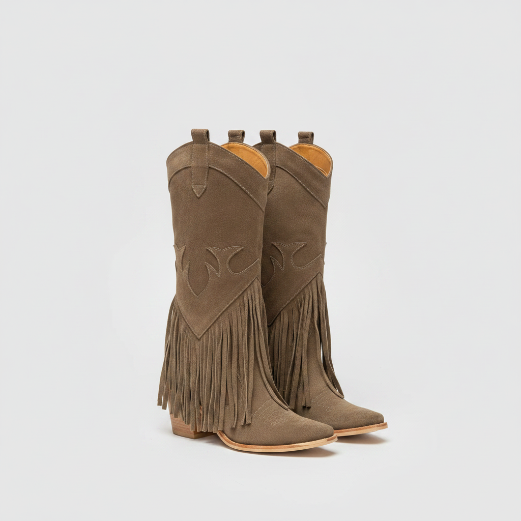 Botas de cuero Caspana Verde Oliva - Francisca Espinoza Handmade Leather