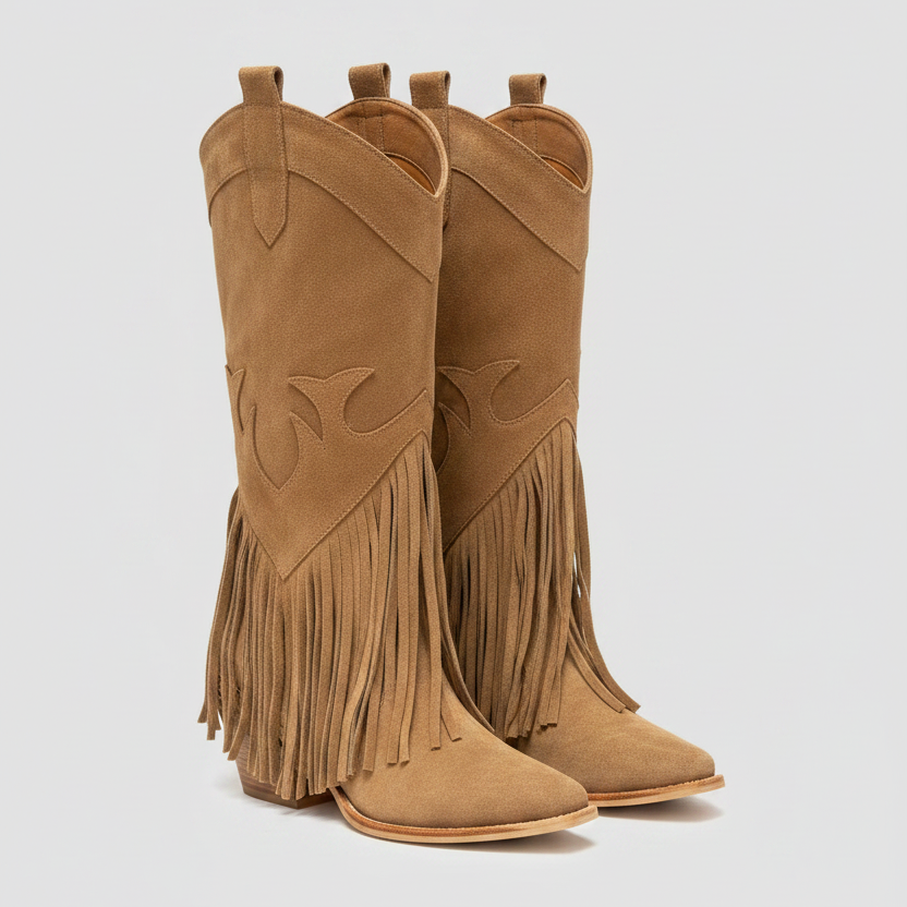 Botas de cuero Caspana Camel - Francisca Espinoza Handmade Leather