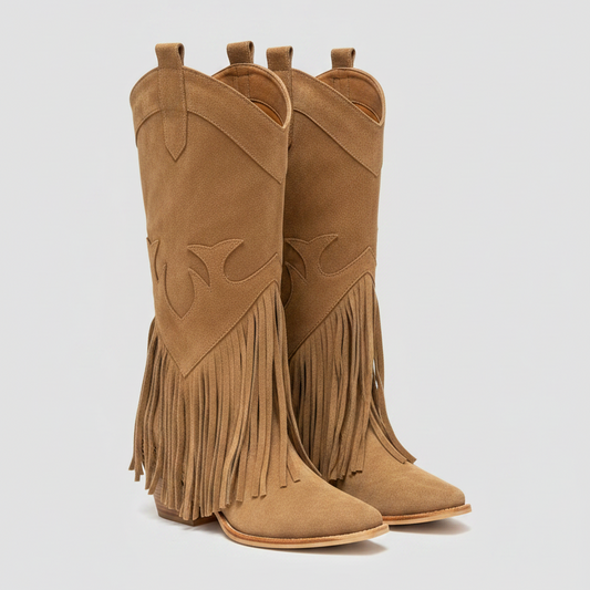 Botas de cuero Caspana Camel - Francisca Espinoza Handmade Leather