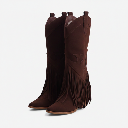 Botas de cuero Caspana Chocolate - Francisca Espinoza Handmade Leather
