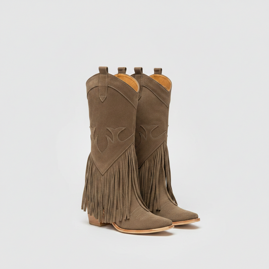 Botas de cuero Caspana Verde Oliva - Francisca Espinoza Handmade Leather