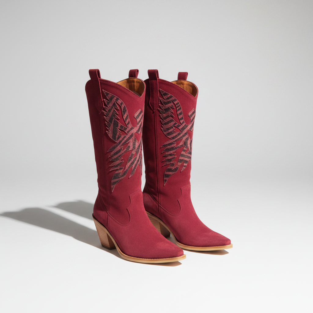 Botas de cuero Llacolén Roja - Francisca Espinoza Handmade Leather